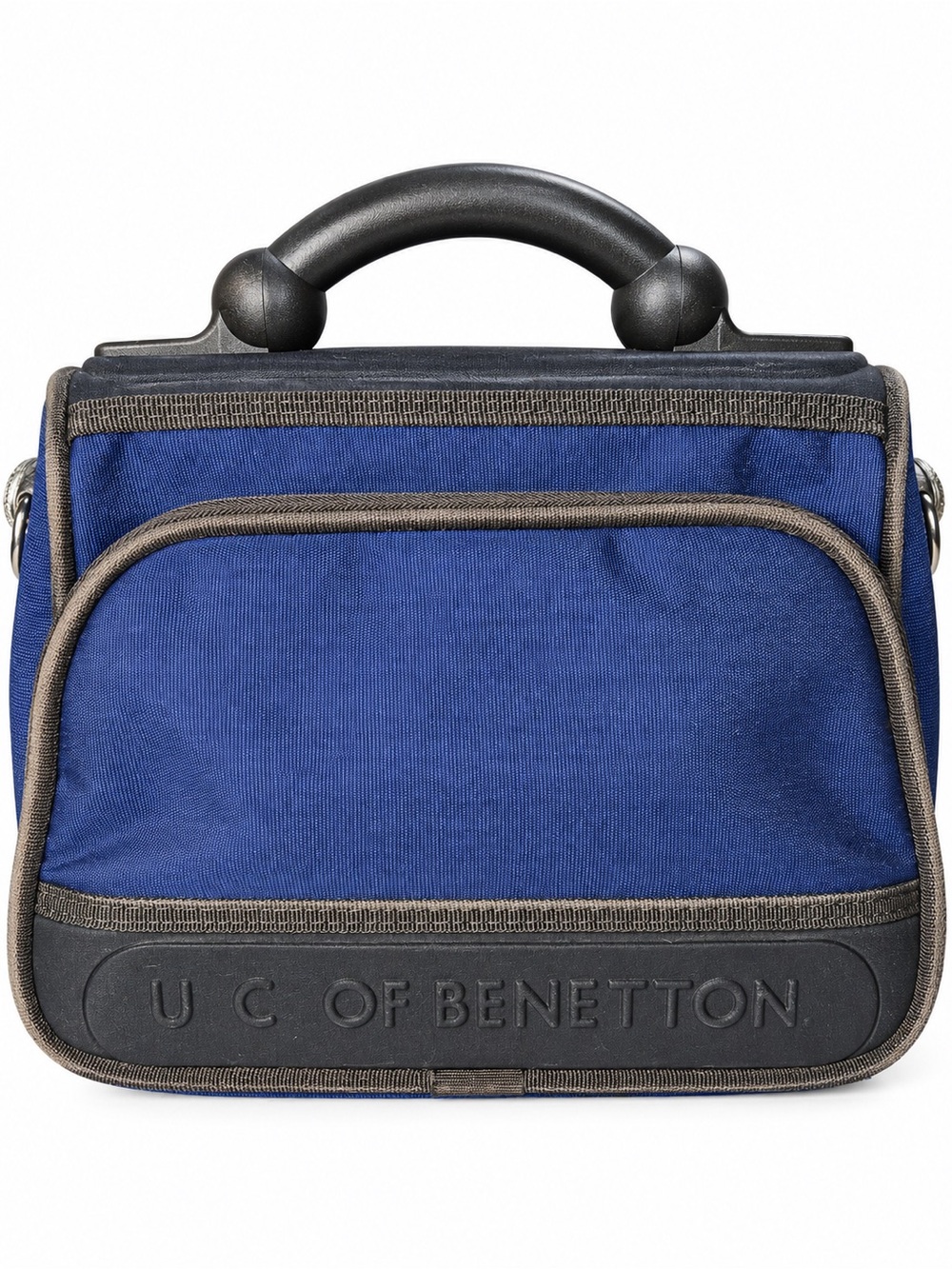 Vintage 90s United Colors of Benetton Navy Blue Travel Shoulder Nylon Bag